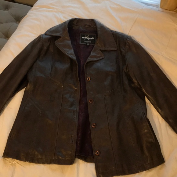 Brown Leather Jacket - Picture 2 of 2